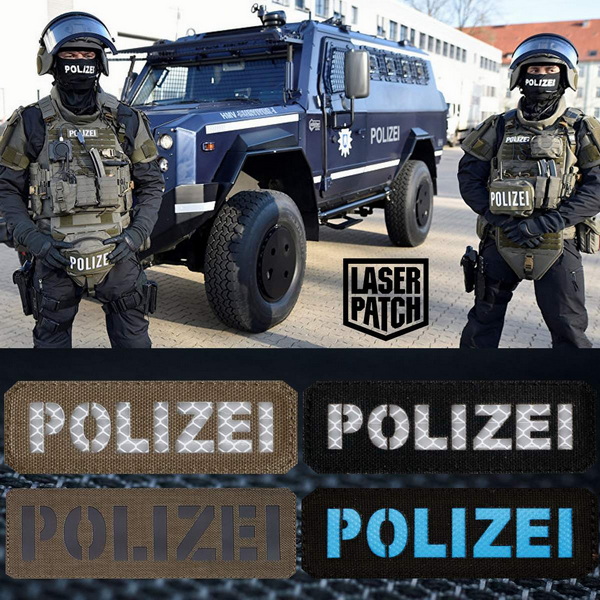 Polizei Patch – Laser Cut Patch