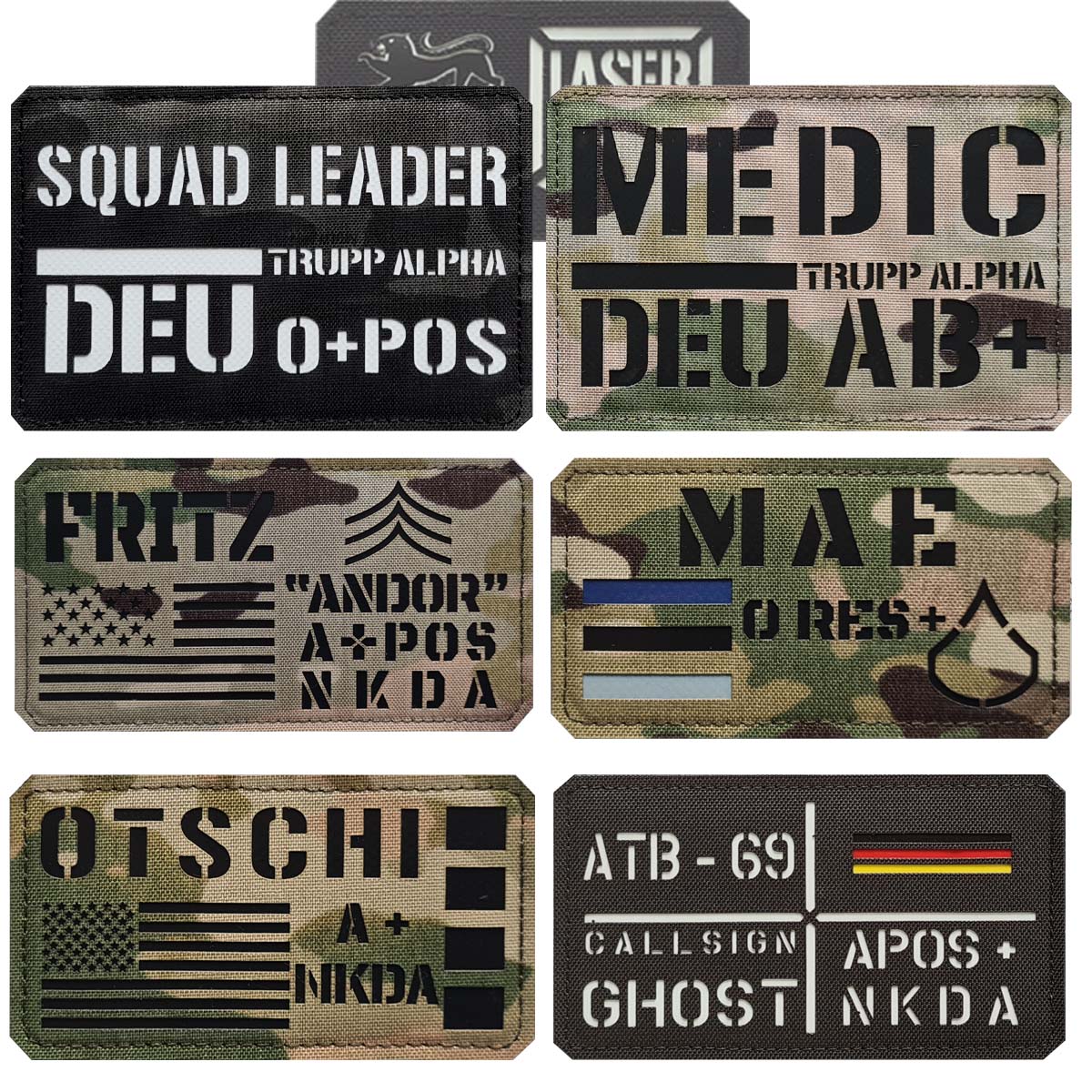 Callsign Name Army Laser Cut Patch
