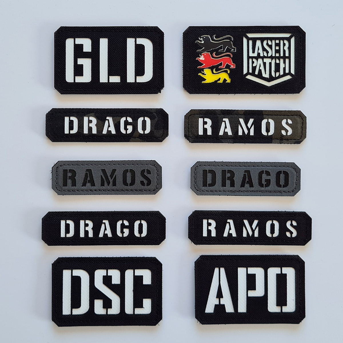 Individuelle Team Name Laser Cut Patch