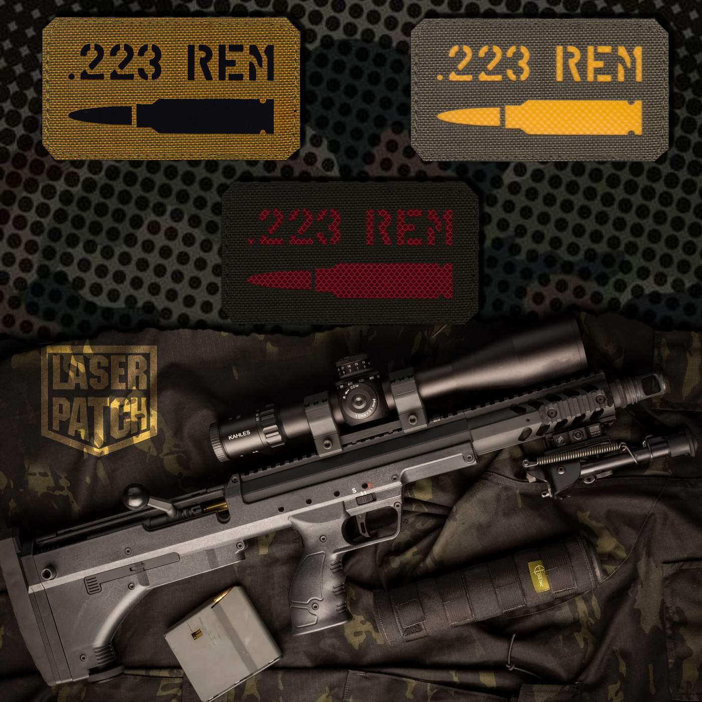 Kaliber 223mm Sniper Lasercut Patch