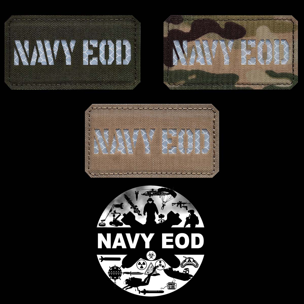 Navy Eod Laser Cut Patch