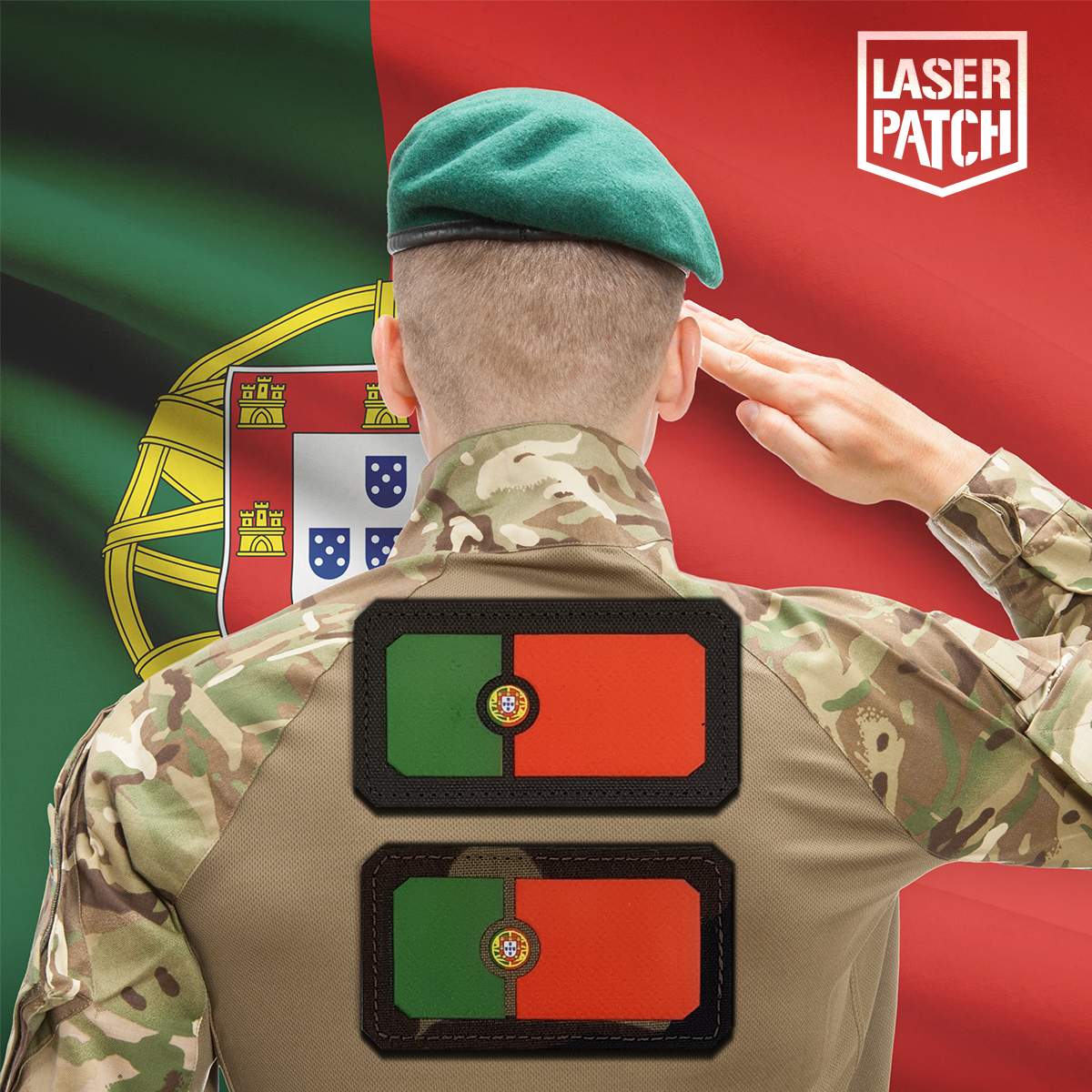 kaufen Portugal Flagge Lasercut Patch