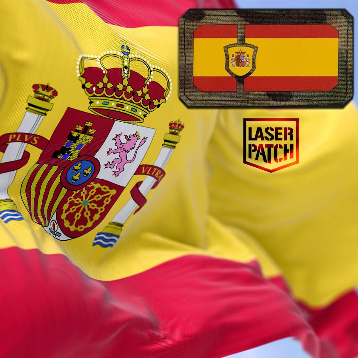 kaufen Spanien Flagge Lasercut Patch