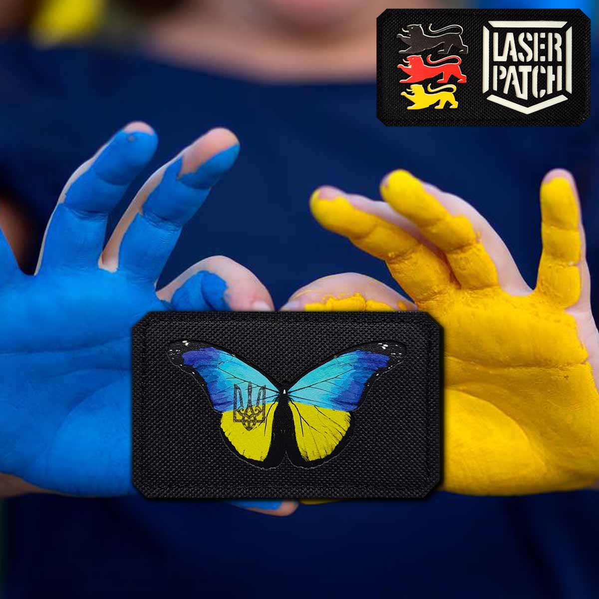 Ukraine Butterfly Lasercut Patch